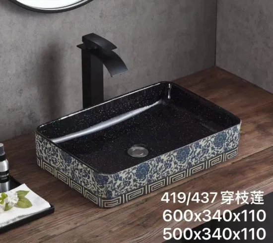 New Design Lavabo Bathroom Vanity Sink Marble Solid Surface Wash Basin Artificial Stone Ceramic Sink