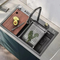 Black Luxury Modern 304 Stainless Steel Multifunctional Waterfall Kitchen Sink