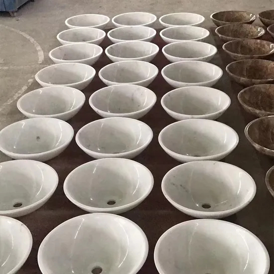 China Wholesale White Marble Stone Bathroom Sink Wash Basin