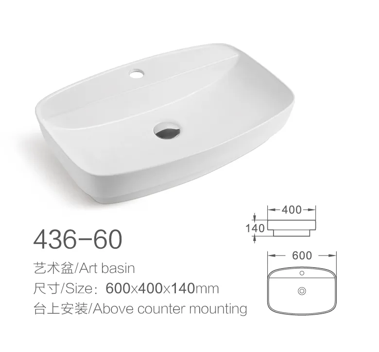 China Wholesale Sanitaryware Art Wash Sink Sanitary Ware Ceramic Bathroom Basin