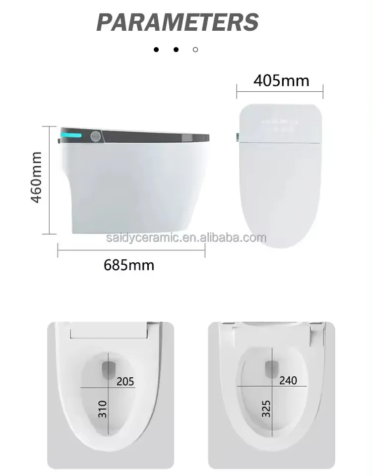 Best Selling Automatic Ceramic Sanitary Ware Smart Bidet Toilet with Tank Bathroom Wc Intelligent