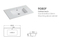Ceramic Lavatory Wash Basin Rectangle Undermount Thin Edge Vanity Top Single Cabinet Bathroom Sink Wash Basin