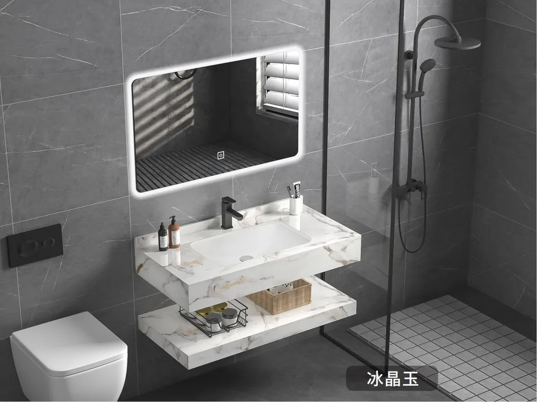 Customized LED Smart Mirror Customized Size Color Basin Bathroom Vanity Cabinet
