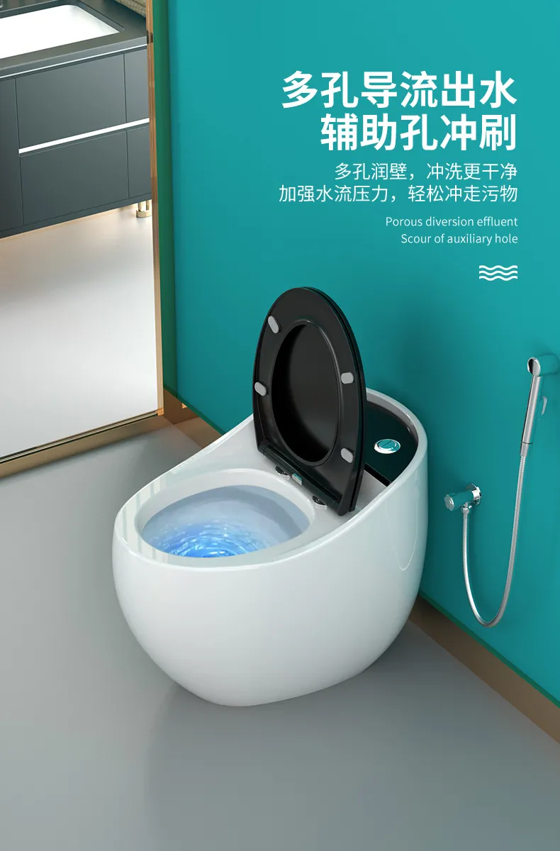 Modern Bathroom Wc Ceramic Water Closet Bowl Floor Mounted Porcelain Matt Black One Piece Toilet with Waste Pipe