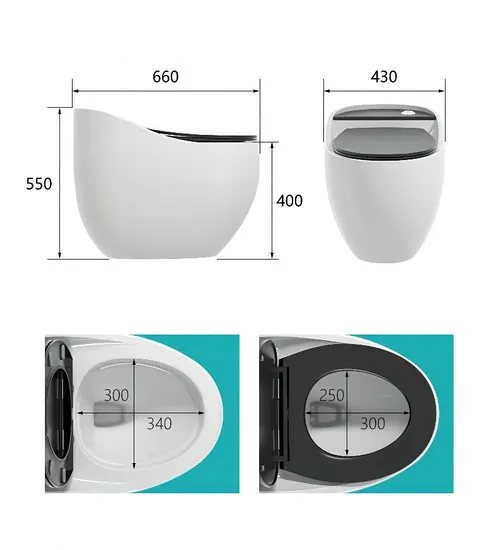 Modern Bathroom Wc Ceramic Water Closet Bowl Floor Mounted Porcelain Matt Black One Piece Toilet with Waste Pipe
