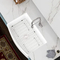 33′′ X 20′′ Farmhouse Kitchen Sink Curved Apron Front White Fireclay Ceramic Porcelain Single Bowl Farmer Kitchen Sink Basin