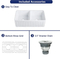 33 Inch Double Bowl White Kitchen Sink Apron Front Ceramic Porcelain Fireclay Farm Deep Sinks