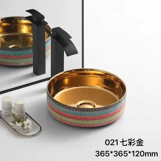 China Wholesale Modern Lavatory Sanitary Ware Round Countertop Ceramic Hand Wash Basin Bathroom Sink