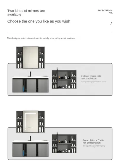 Modern Style Home Furniture Sanitary Ware Water Resistant Aluminum Cabinet Set Bathroom Vanity