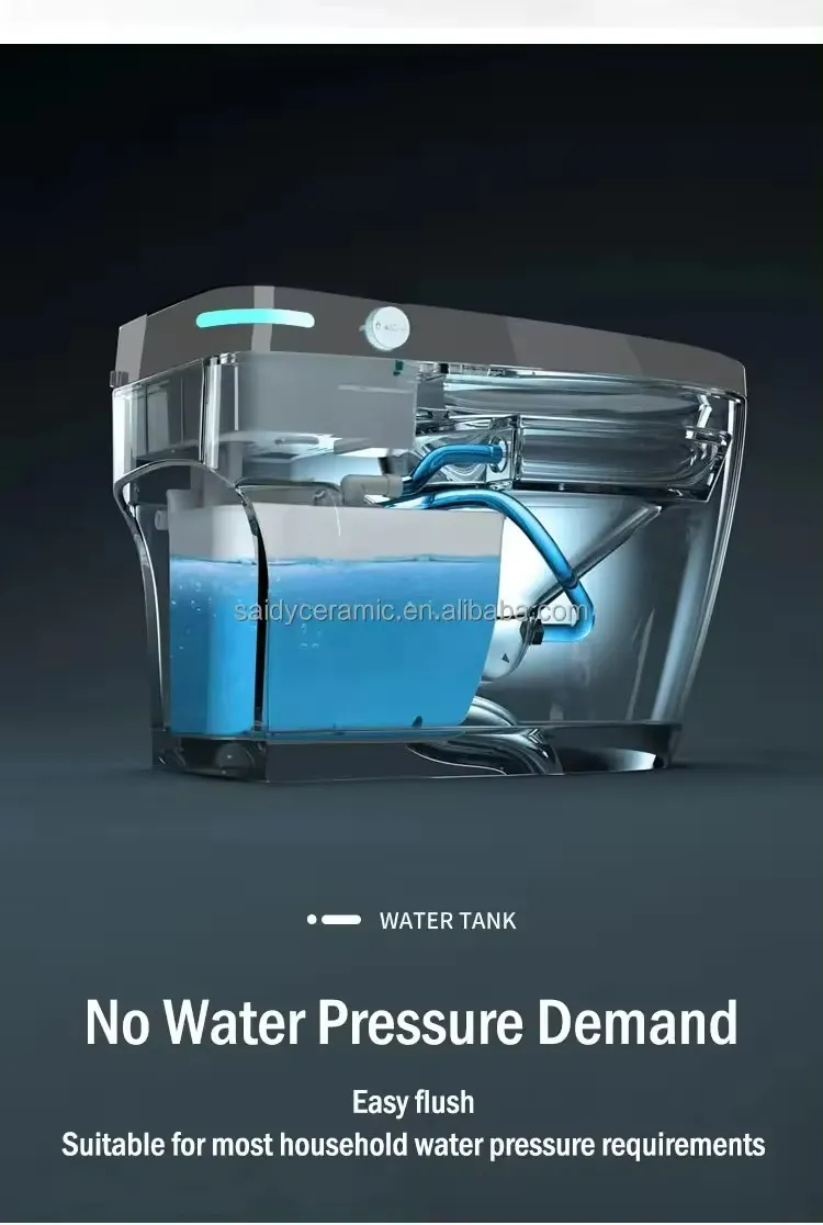 Best Selling Automatic Ceramic Sanitary Ware Smart Bidet Toilet with Tank Bathroom Wc Intelligent