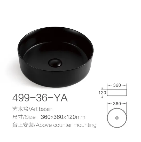 New Product High Fashion Ceramic Round Vessel Bathroom Sink/Porcelain Wash Basin/Above Counter Wash Basin/Art Basin
