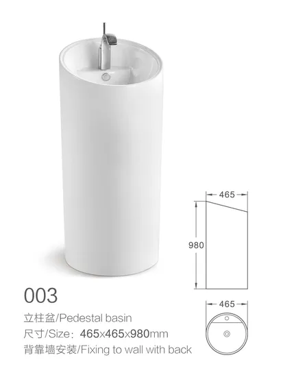 Supplier Sanitary Ware Ceramic Bathroom Sink Pedestal Hand Wash Basin