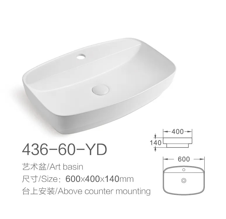 China Wholesale Sanitaryware Art Wash Sink Sanitary Ware Ceramic Bathroom Basin