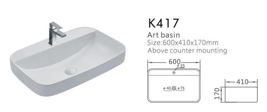 Sanitary Ware Art Vanity Countertop Bathroom Sink Ceramic Wash Basin