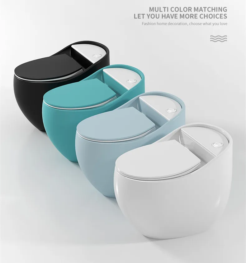 Modern Bathroom Wc Ceramic Water Closet Bowl Floor Mounted Porcelain Matt Black One Piece Toilet with Waste Pipe